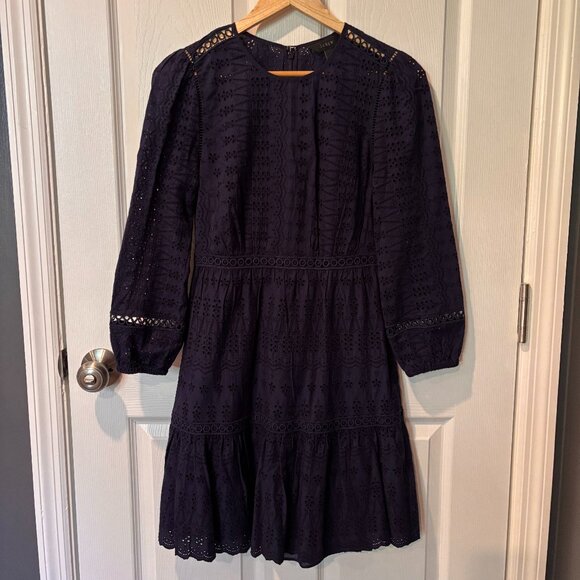 J. Crew Eyelet Women's Lace Flutter Dress - Picture 1 of 7